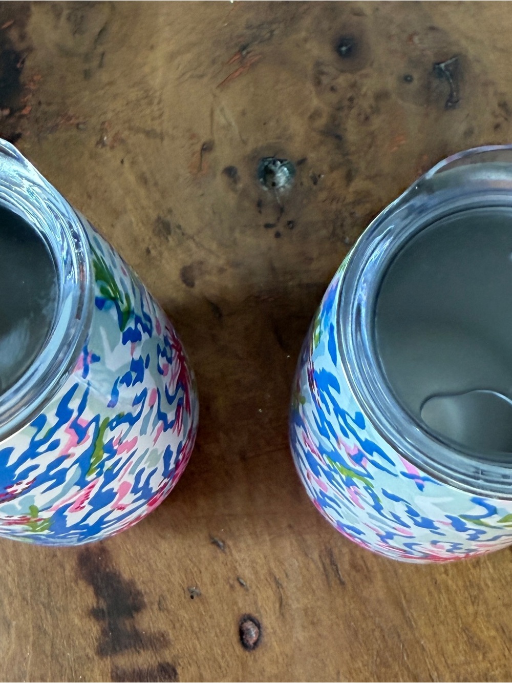 Lilly Pulitzer Tropical Coral Reef Stemless Tumbler - Blue Pink Green Cream - Picture 4 of 5